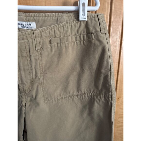 Abercrombie & Fitch Womens Khaki Cotton Cropped Pants Size 10 / 21” Inseam - Picture 3 of 6